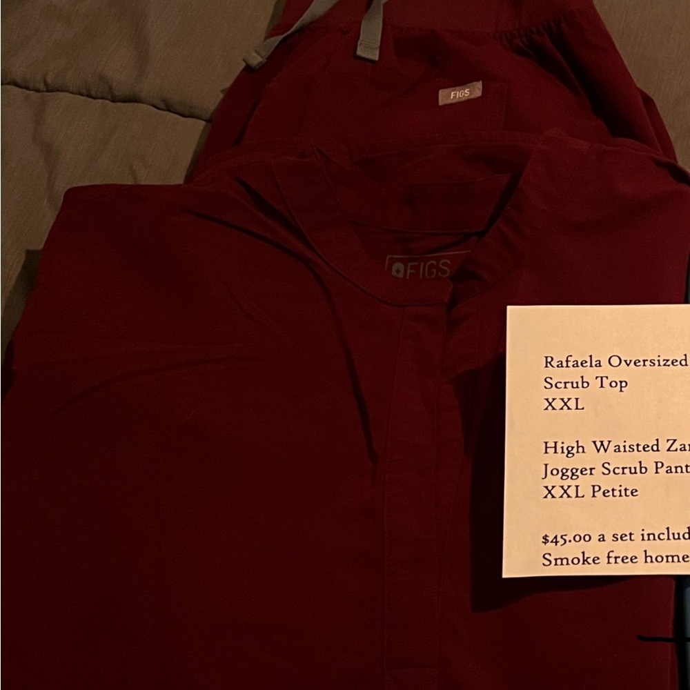 Figs uniform set Burgundy